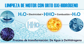 Limpieza del motor con orto-oxihidrógeno